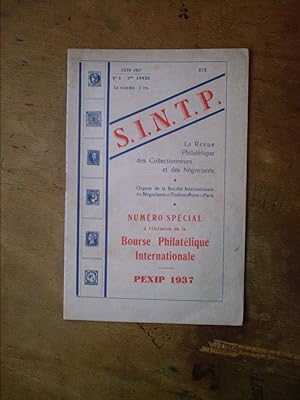S.I.N.T.P.: La Revue Philatélique des Collectionneurs et des Négciants, No. 8, 2me Année, Juin 1937