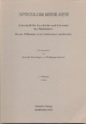 Imagen del vendedor de Speculum Medii Aevi 1996/2 - Zeitschrift fr Geschichte und Literatur des Mittelalters / Revue d'Histoire et de Littrature mdivales, a la venta por L'Odeur du Book