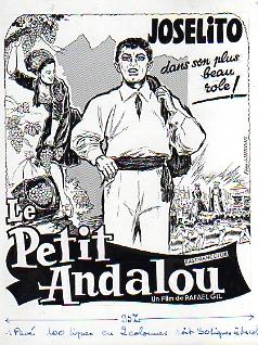 Imagen del vendedor de JOSELITO, L'ENFANT A LA VOIX D'OR "LE PETIT ANDALOU". DESSIN ORIGINAL A L'ENCRE DE REN BRANTONNE. a la venta por Bookinerie