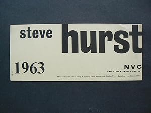 Seller image for Steve Hurst. New Vision Centre Gallery, March 1963. for sale by Roe and Moore