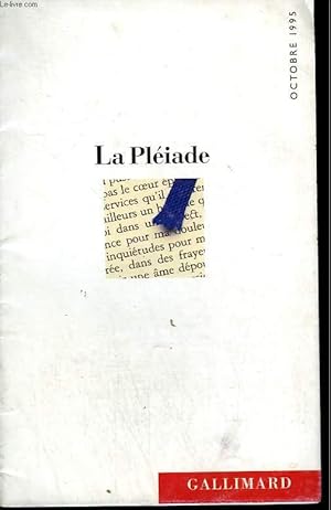 Bild des Verkufers fr CATALOGUE DE PRIX N 100 - OCTOBRE 1995. BIBLIOTHEQUE ET ENCYCLOPEDIE DE LA PLEIADE. zum Verkauf von Le-Livre