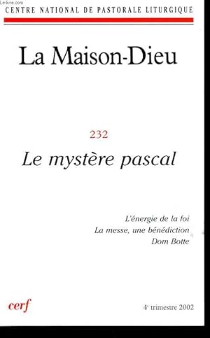 Image du vendeur pour LA MAISON-DIEU 232 - LE MYSTERE PASCAL mis en vente par Le-Livre