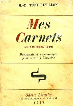 Seller image for MES CARNETS for sale by Le-Livre