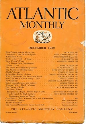 Seller image for The Atlantic Monthly - December 1930 for sale by Good Books In The Woods