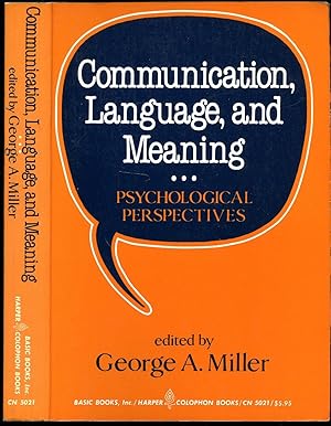 Imagen del vendedor de Communication, Language, and Meaning: Psychological Perspectives a la venta por Little Stour Books PBFA Member