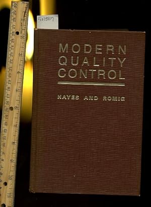 Seller image for Modern Quality Control [Critical / Practical Study ; Review Reference ; Biographical Details ; in Depth Research ; Practice / Process Explained ; Eductation / Learning ; Discussion; production, mathematics, Charting, Project management] for sale by GREAT PACIFIC BOOKS