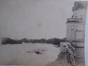 Goomtee in flood, Lucknow, 1894. An Original Photograph