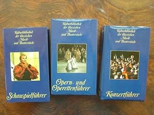 Seller image for Schauspielfhrer - Opern- und Operettenfhrer - Konzertfhrer. 3 Bcher in einer Kassette. Oper-/Operetten- und Konzertfhrer mit zahlreichen Notenbeispielen und Figuren. for sale by Antiquariat Tarter, Einzelunternehmen,