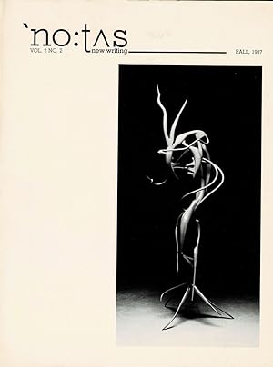 Seller image for NOTUS: new writing. Vol. 2 No. 2. Fall, 1987. for sale by Blue Mountain Books & Manuscripts, Ltd.