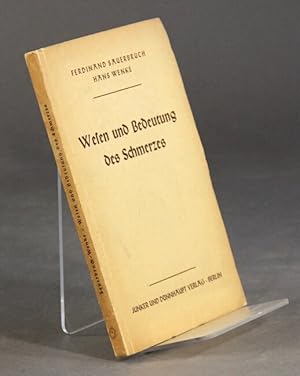 Imagen del vendedor de Wesen und bedeutung des schmerzes a la venta por Rulon-Miller Books (ABAA / ILAB)