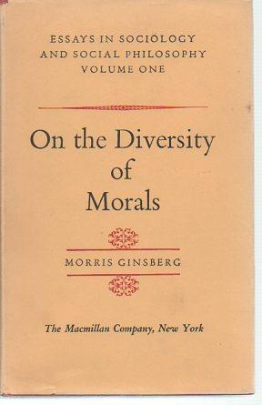 Imagen del vendedor de On the Diversity of Morals a la venta por Bookfeathers, LLC