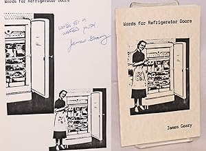 Seller image for Words for Refrigerator Doors [inscribed & signed] for sale by Bolerium Books Inc.