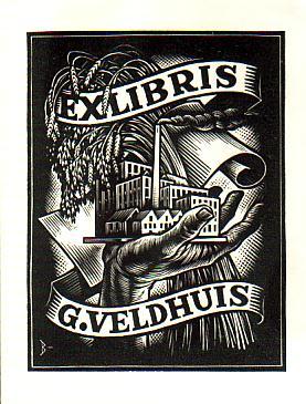 Imagen del vendedor de Exlibris G. Veldhuis a la venta por Antiquariat Carl Wegner