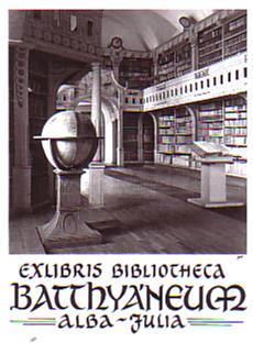 Imagen del vendedor de Exlibris Bibliotheca Batthyneum alba-Julia a la venta por Antiquariat Carl Wegner