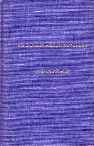 Seller image for Performing arts resources. Volume eight. Articles by: Eva Steinaa, Howard Bay, Cecilia Folasade Adedeji, Anthony Ibbotson, Melissa Cain and Michael Mullin, Alan Woods, Alfred S. Golding, Olga Milanovic, Peter T. Vagenas, Nadezda Mosusova, Cecile Giteau, Andr Veinstein, Marie Francoise Christout, Barbro Stribolt, Harald Zielske. for sale by Antiquariat Carl Wegner