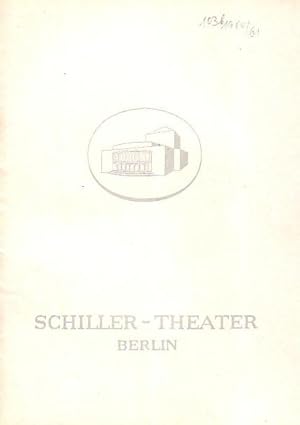 Bild des Verkufers fr Egmont" ; "Der beste Mann" ; "Der blaue Boll" ; "1913" .Programmhefte des Schiller Theaters Berlin, Spielzeit 1960 - 1961. Hefte 96, 98, 103, 104. Konvolut aus 4 Expl. zum Verkauf von Antiquariat Carl Wegner