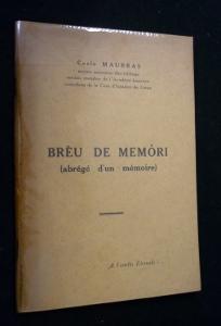 Bild des Verkufers fr Breu de memori (abrg d'un mmoire) zum Verkauf von Abraxas-libris