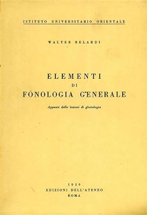 Bild des Verkufers fr Elementi di fonologia generale. zum Verkauf von FIRENZELIBRI SRL
