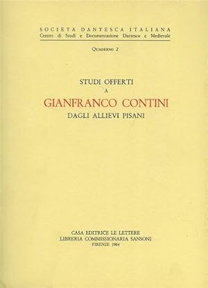 Immagine del venditore per Studi offerti a Gianfranco Contini dagli allievi pisani. venduto da FIRENZELIBRI SRL