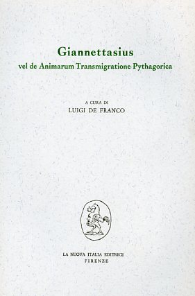 Seller image for Giannettasius, vel de animarum transmigratione pythagorica. Dialogus. for sale by FIRENZELIBRI SRL