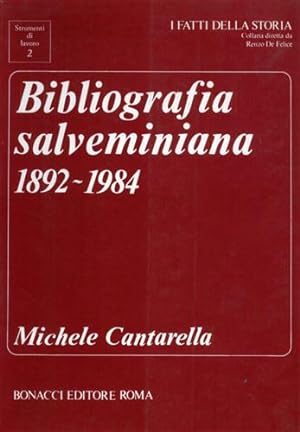 Bild des Verkufers fr Bibliografia Salveminiana 1892-1984. zum Verkauf von FIRENZELIBRI SRL