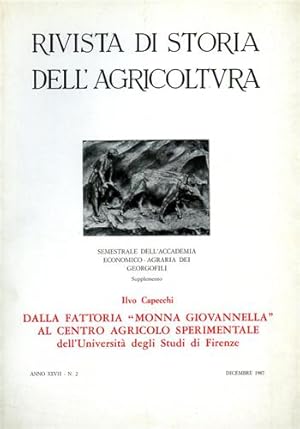 Image du vendeur pour Dalla fattoria Monna Giovannella al Centro agricolo sperimentale dell'Universit degli Studi di Firenze. Anno XXVII, n.2. mis en vente par FIRENZELIBRI SRL