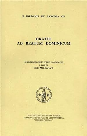 Bild des Verkufers fr Oratio ad beatum Dominicum. zum Verkauf von FIRENZELIBRI SRL