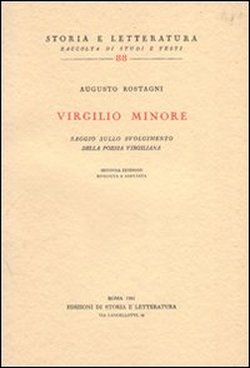 Seller image for Virgilio Minore. Saggio sullo svolgimento della Poesia Virgiliana. for sale by FIRENZELIBRI SRL