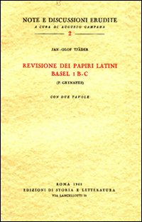 Immagine del venditore per Revisione dei papiri latini Basel 1 B-C. (P.Grynaeus). venduto da FIRENZELIBRI SRL