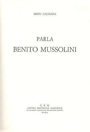 Bild des Verk�ufers f�r Parla Benito Mussolini. zum Verkauf von FIRENZELIBRI SRL