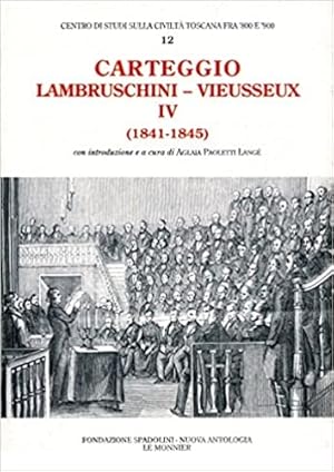 Bild des Verkufers fr Carteggio.Vol.IV:1841-1845. zum Verkauf von FIRENZELIBRI SRL