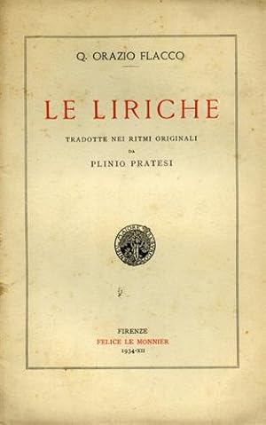 Imagen del vendedor de Le liriche. a la venta por FIRENZELIBRI SRL