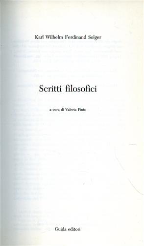 Imagen del vendedor de Scritti filosofici. a la venta por FIRENZELIBRI SRL