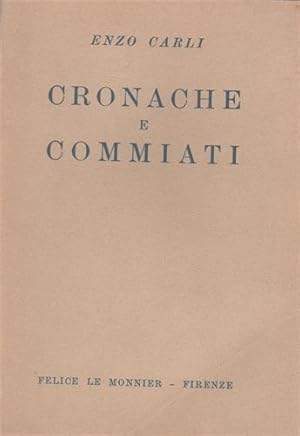 Bild des Verkufers fr Cronache e commiati 1931-35. zum Verkauf von FIRENZELIBRI SRL