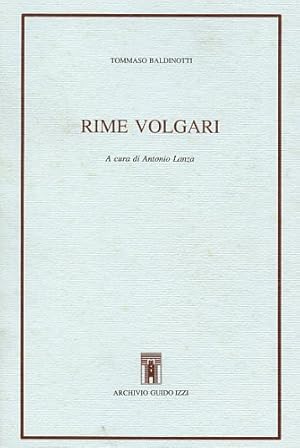 Seller image for Rime volgari. for sale by FIRENZELIBRI SRL