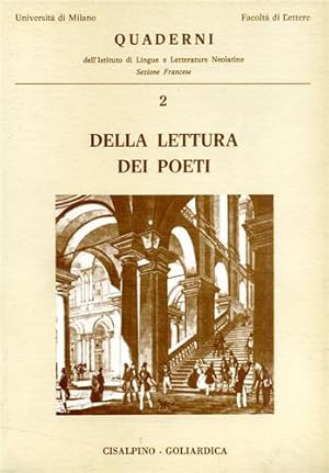 Bild des Verkufers fr Della lettura dei poeti. zum Verkauf von FIRENZELIBRI SRL