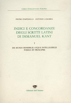 Bild des Verkufers fr Indici e concordanze degli scritti latini di Immanuel Kant. Vol.I: zum Verkauf von FIRENZELIBRI SRL