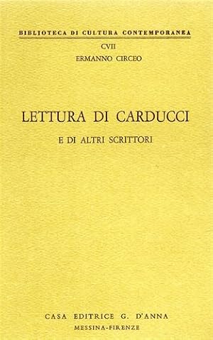 Image du vendeur pour Lettura di Carducci e di altri scrittori. mis en vente par FIRENZELIBRI SRL