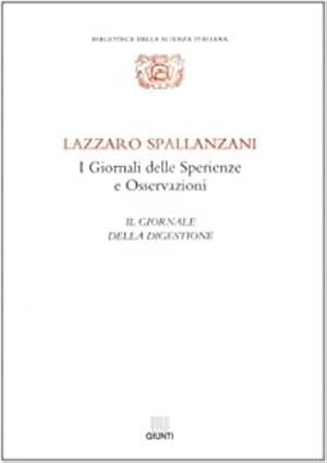 Bild des Verkufers fr I Giornali delle Sperienze e Osservazioni. Il giornale della digestione. zum Verkauf von FIRENZELIBRI SRL