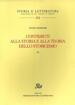 Imagen del vendedor de Contributi alla storia e alla teoria dello storicismo. Vol.IV. a la venta por FIRENZELIBRI SRL