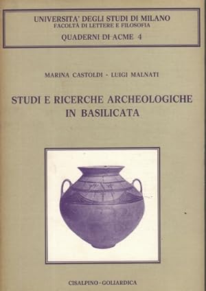 Imagen del vendedor de Studi e ricerche archeologiche in Basilicata. a la venta por FIRENZELIBRI SRL