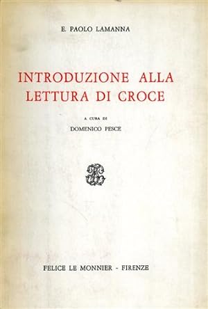 Image du vendeur pour Introduzione alla lettura di Croce. mis en vente par FIRENZELIBRI SRL