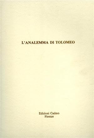 Image du vendeur pour L'analemma di Tolomeo. mis en vente par FIRENZELIBRI SRL