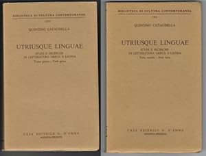 Bild des Verkufers fr Utriusque linguae. Studi e ricerche di letteratura greca e latina. zum Verkauf von FIRENZELIBRI SRL