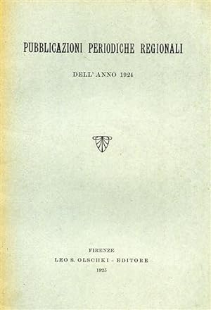 Bild des Verkufers fr Pubblicazioni periodiche regionali dell'anno 1924. zum Verkauf von FIRENZELIBRI SRL