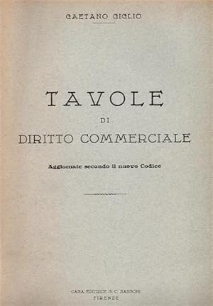 Imagen del vendedor de Tavole di Diritto Comerciale, aggiornate secondo il nuovo Codice. a la venta por FIRENZELIBRI SRL