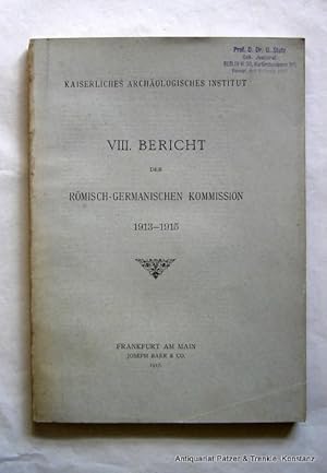 Frankfurt, Baer, 1917. Mit Abb. 2 Bl., 209 S. Or.-Umschlag; Rücken fleckig, Vorderdeckel mit Name...
