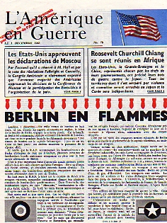 L'Amérique en Guerre. [Apporté au Peuple Français par l'Armée de l'Air Américaine]. Décembre 1943.