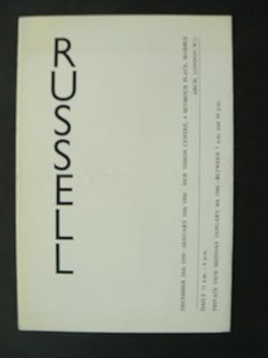 Russell. New Vision Centre Gallery, December 28th 1959-January 16th 1960.