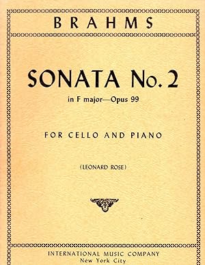 Seller image for Sonata No. 2 in F major - Opus 99 for Cello and Piano for sale by Book Booth